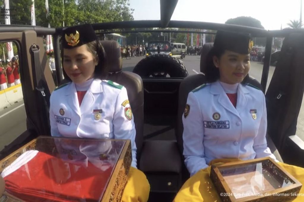 Paskibraka asal Sumsel , Keyla bawa teks proklamasi dalam kirab menuju&nbsp;IKN