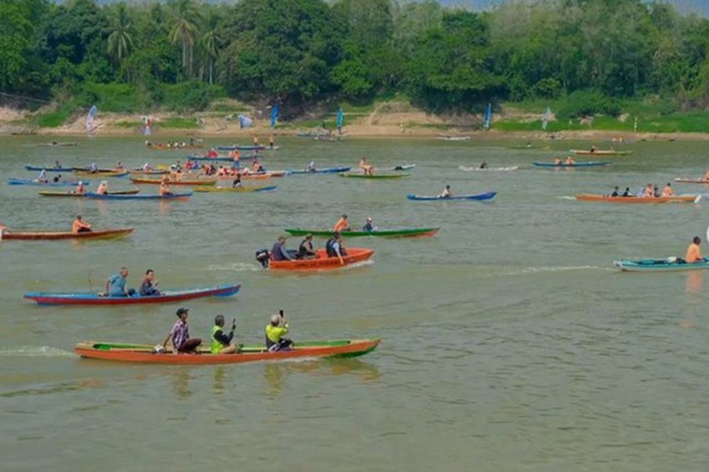 Lomba Balap Perahu Ketek Nelayan di Muba&nbsp;meriah